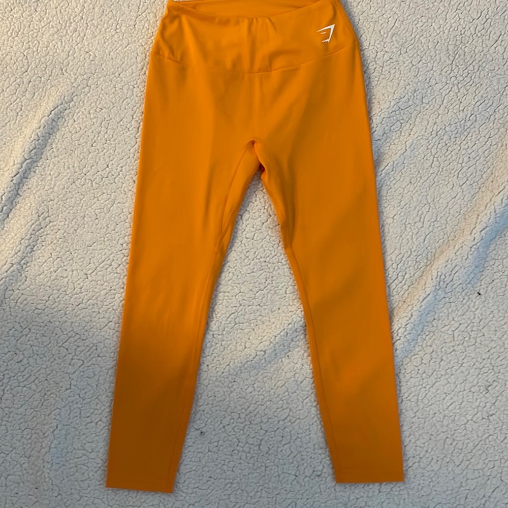 Gymshark leggings, yellow, wore once hung dried. Like new